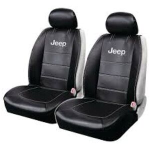 Jeep Black and White Car Seat Covers